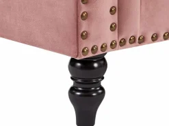 Sofá rinconera reversible de terciopelo capitoné Rojo viejo TURNER^Vente-unique Discount