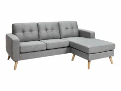 Sofá rinconera reversible de tela jaspeado patas de madera BARTOLOME^Vente-unique Clearance