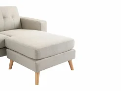 Vente-unique Sofá Escandinavo|Sofá - 4 Plazas|Sofá rinconera reversible de tela: Ancho 1 BARTOLOME