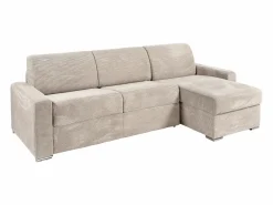 Vente-unique Sofás Y Sillones|Sofá rinconera reversible de apertura rápida pana 140 cm - 14 cm CALITO