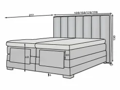 Les Tendances Diván Cama|Sofá rinconera Silvy UR tejido azul