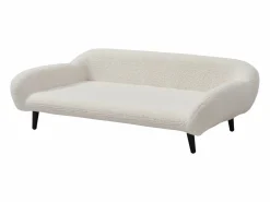 Sofá, sillón, cama para mascotas de tela y madera - L.99 x Alt. .32 cm, blanco ZOLIA^Vente-unique Online