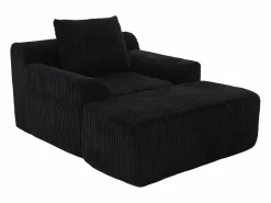 Sofá 147x110x67cm sillón moderno diseño minimalista soporte cómodo tejido de pana para salón^