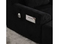 Sofá 147x110x67cm sillón moderno diseño minimalista soporte cómodo tejido de pana para salón^