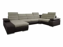 Vente-unique Sofá Xxl|Sofá XXL beige/marrón ángulo izquierdo BOILEAU - Barato