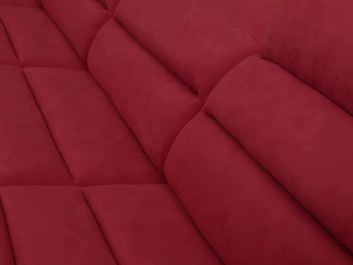 Vente-unique Sofá Xxl|Sofá XXL Rojo/Negro ángulo derecho BOILEAU - Barato