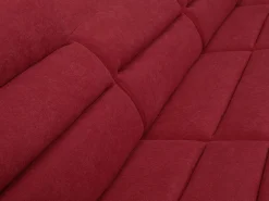 Vente-unique Sofá XXL Rojo/Negro ángulo izquierdo BOILEAU - Barato Negro / Rojo Hot