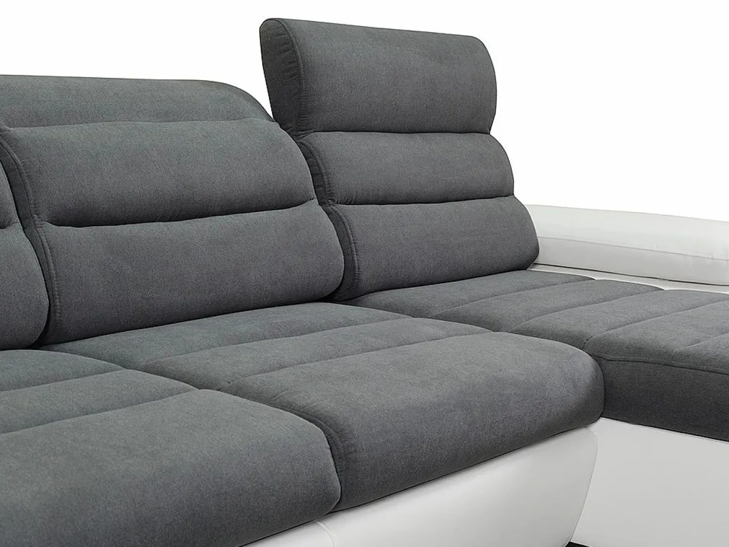 Sofá XXL Sofá XXL gris/blanco ángulo derecho BOILEAU^Vente-unique