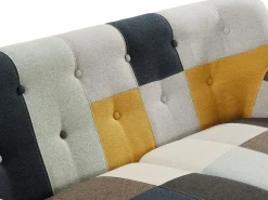 Vente-unique Conjunto Sofá Y Sillón|Sofá y sillón SERTI II de 3 plazas en tejido patchwork