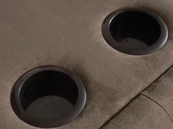 Sofa cama 3 plazas clic-clac de microfibra, marrón DEVONSHIRE^Vente-unique Hot