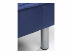 Vente-unique Sofá - 3 Plazas|Sofá Cama|Sofa cama clic-clac microfibra en color azul MISHAN