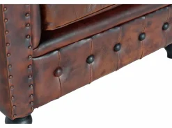 Giner y colomer Sofa chester piel natural Marru00f3n Best