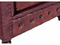 Giner y colomer Sofa chester piel natural Marru00f3n Best