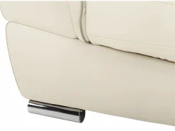 Sofa de 3 plazas de piel de becerro blanco THIBAULT^LINEA SOFA New