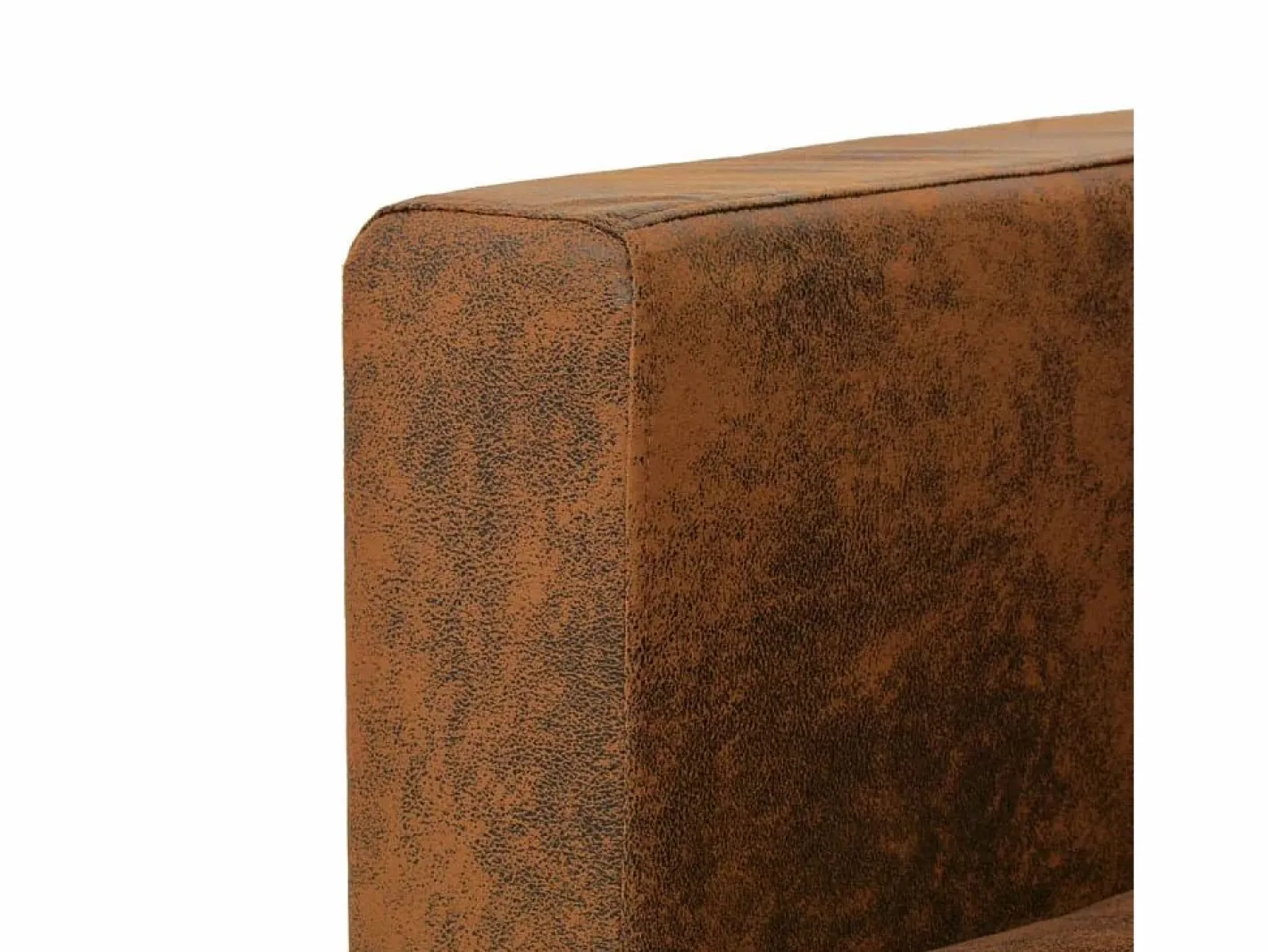 Sofa de 3 plazas 191x73x82 cm piel de ante artificial^Clicnbuy Sale