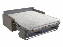 Vente-unique Sofá-cama de 3 plazas de terciopelo CALIFE Verde pino