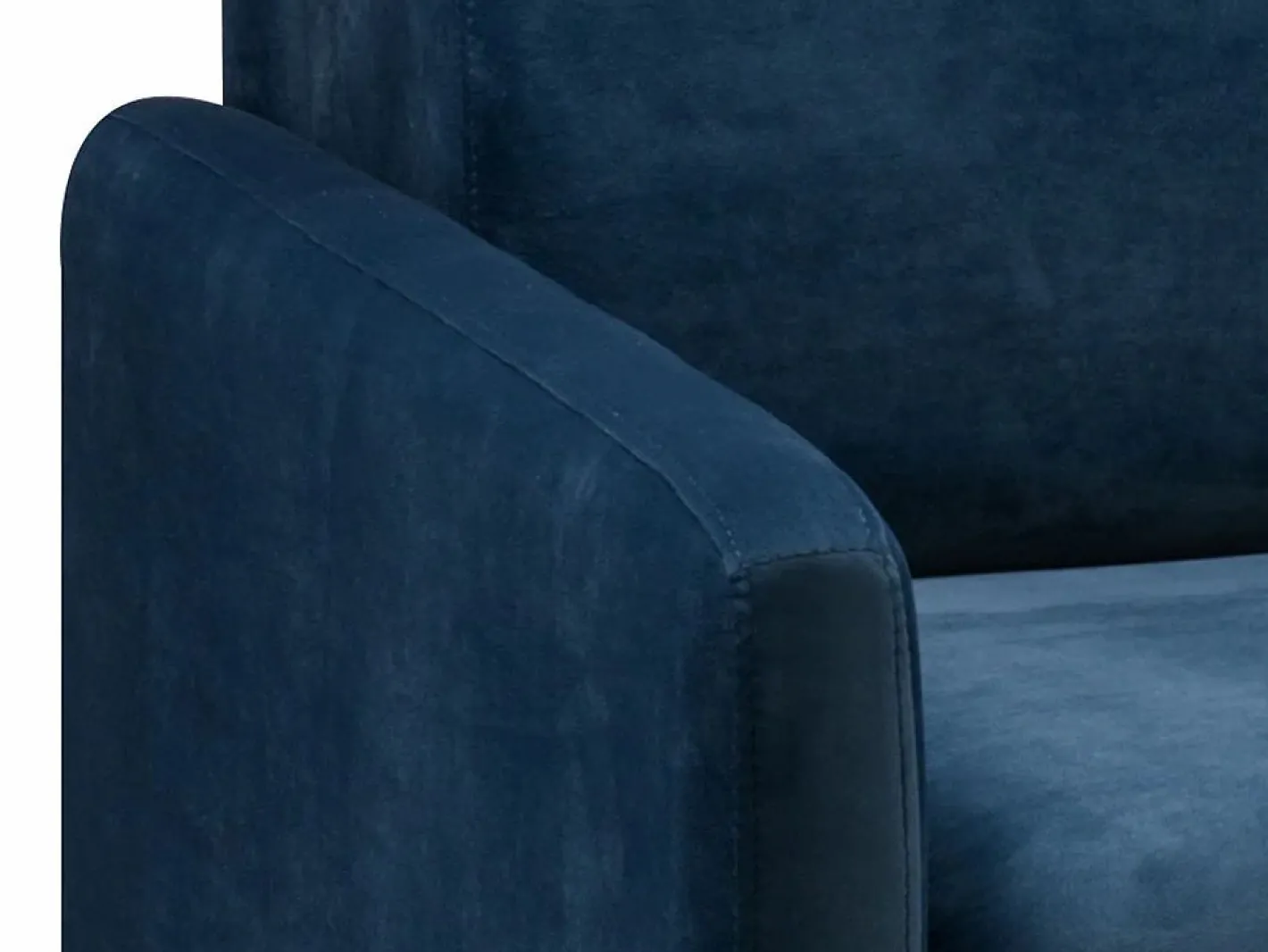 Vente-unique Sofá-cama de apertura exprés terciopelo azul CALIFE Azul oscuro