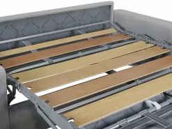 Vente-unique Sofás Y Sillones|Sofá-cama exprés 3 plazas 14 cm terciopelo Gris CALITO