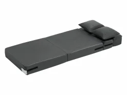 Sofá-Cama Plegable SucceBuy, 3 en 1 Plegable con 2 Almohadas, Gris Oscuro, Individual Gris antracita Sale
