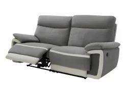 Sofás de 3 plazas y 2 plazas relax eléctrico de terciopelo con bandas crudo METTI^Vente-unique Clearance