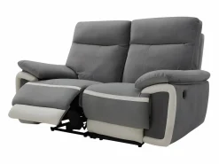 Sofás de 3 plazas y 2 plazas relax eléctrico de terciopelo con bandas crudo METTI^Vente-unique Clearance