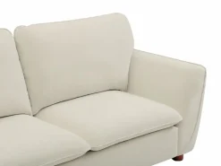 Vente-unique Sofás de 3 plazas y 2 plazas en tejido color MENARDIA Blanco roto Outlet
