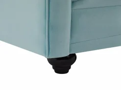 Vente-unique Conjunto Sofás|Sofás de 3 plazas y 2 plazas de terciopelo azul pastel CHESTERFIELD