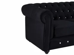 Sofás de 3 plazas y 2 plazas de terciopelo con botones de efecto cristal CHESTERFIELD^Vente-unique Online