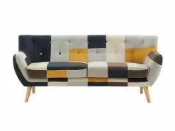 Vente-unique Sofás SERTI II de 3 y 2 plazas en tejido patchwork Multicolor Outlet