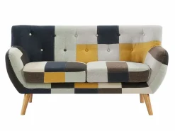 Vente-unique Sofás SERTI II de 3 y 2 plazas en tejido patchwork Multicolor Outlet