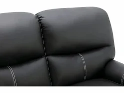 Vente-unique Sofás y sillón relax de piel sintética negra CANBY Negro