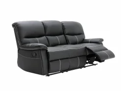 Vente-unique Sofás y sillón relax de piel sintética negra CANBY Negro