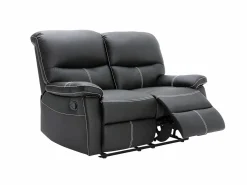 Vente-unique Sofás y sillón relax de piel sintética negra CANBY Negro