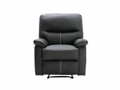 Vente-unique Sofás y sillón relax de piel sintética negra CANBY Negro