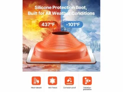 Solapas de Techo SucceBuy Lote de 2 en Silicona de Alta Temperatura para Tubos de 17 a 36cm^