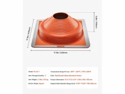 Cañería|Soleras de Techo SucceBuy Lote de 2 de Metal para Tubos de 16cm a 30cm, Solera de Tubo de Techado Flexible de Silicona, para Chimeneas, Respiraderos