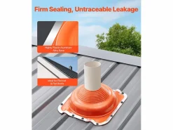 Cañería|Soleras de Techo SucceBuy Lote de 2 de Metal para Tubos de 16cm a 30cm, Solera de Tubo de Techado Flexible de Silicona, para Chimeneas, Respiraderos