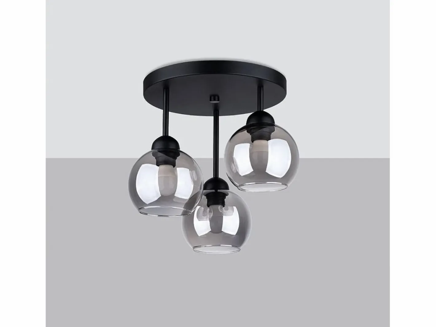 Sollux Alino Lámpara de techo semiempotrable multi brazos negra^Sollux Lighting Best