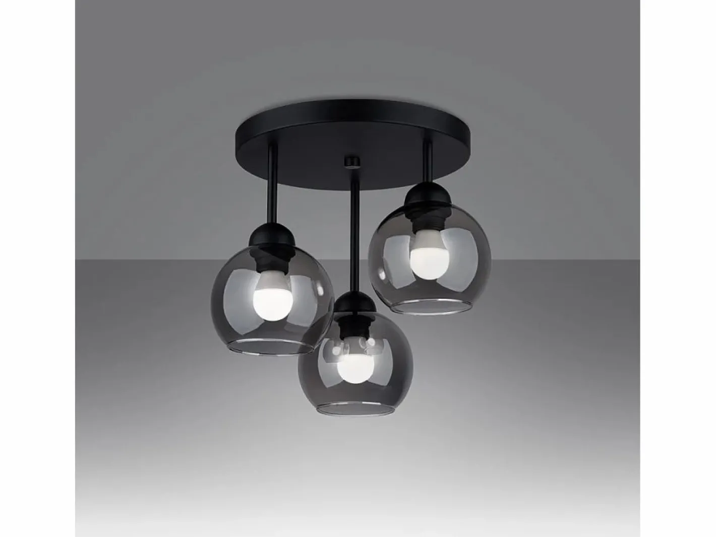 Sollux Alino Lámpara de techo semiempotrable multi brazos negra^Sollux Lighting Best