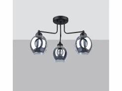 Sollux Fillan Lámpara de techo semiempotrable multi brazos negra^Sollux Lighting