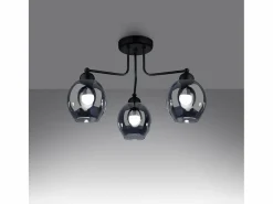 Sollux Fillan Lámpara de techo semiempotrable multi brazos negra^Sollux Lighting
