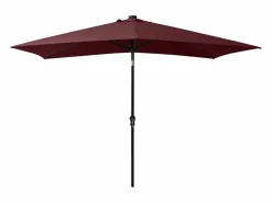 Clicnbuy Sombrilla con LED y poste de acero burdeos 2x3 m Rojo Best