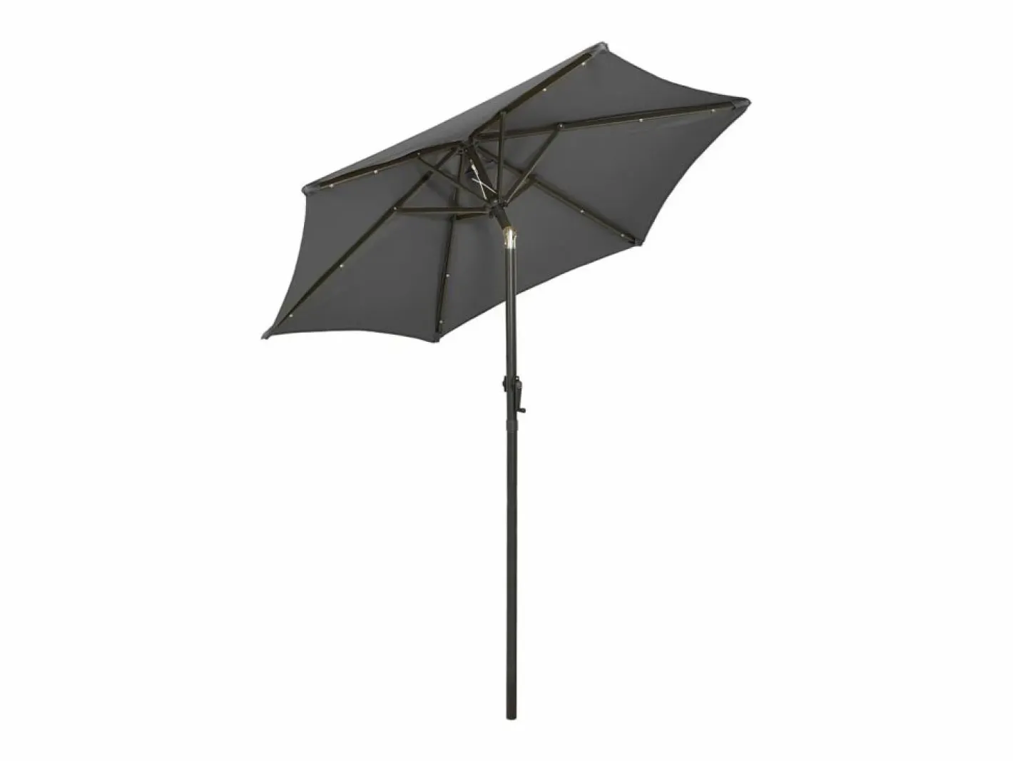 Sombrilla con luces LED aluminio antracita 200x211 cm^Clicnbuy