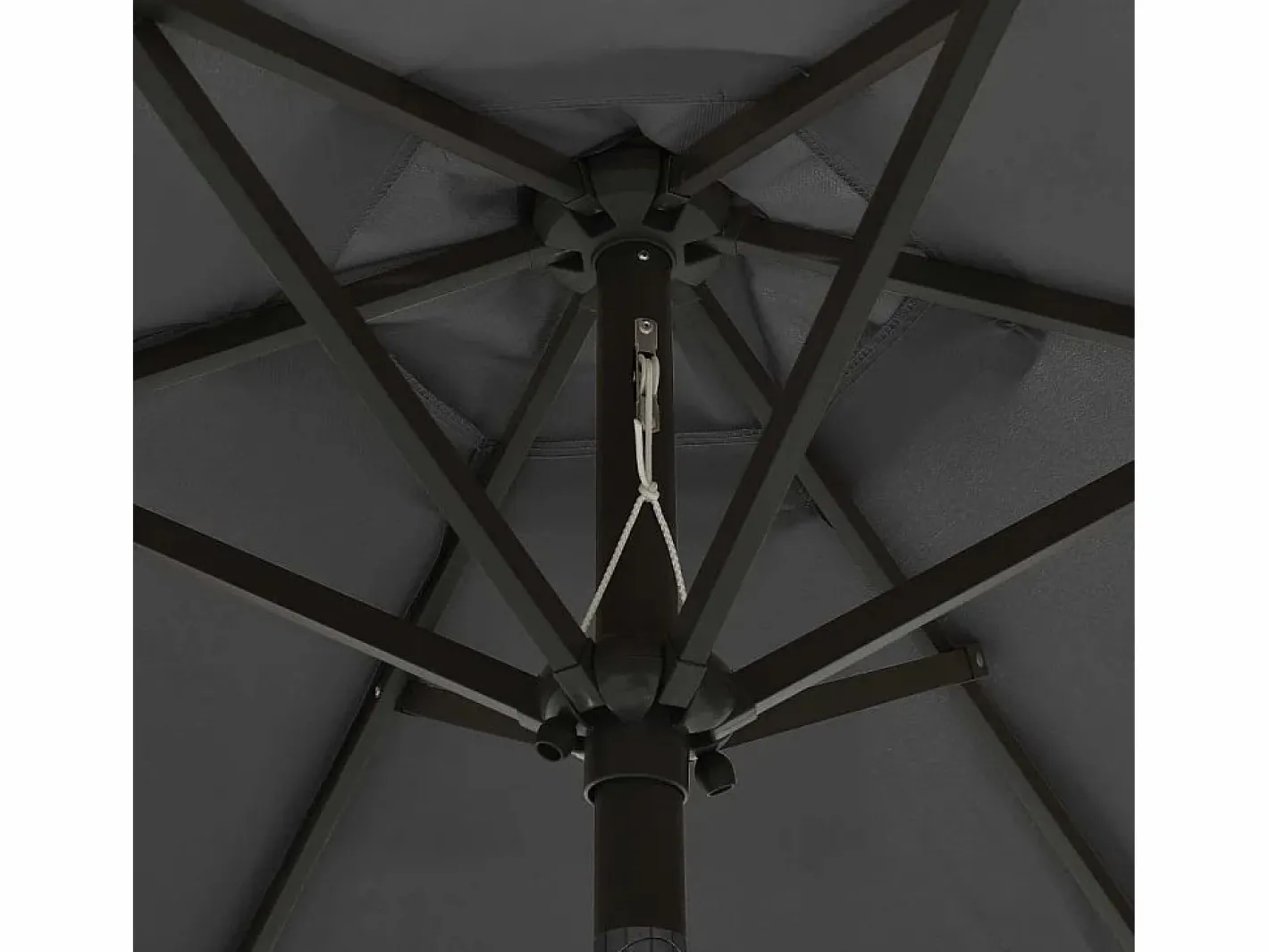 Sombrilla con luces LED aluminio antracita 200x211 cm^Clicnbuy