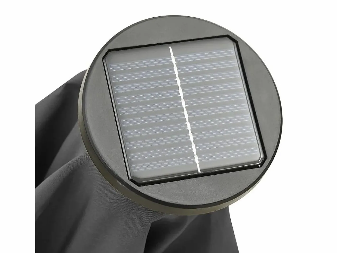 Sombrilla con luces LED aluminio antracita 200x211 cm^Clicnbuy