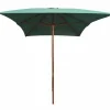 Sombrilla con palo de madera verde 200x300 cm ES367670^ Online