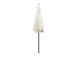Sombrilla con palo de madera blanco crema 270x270 cm ES358175