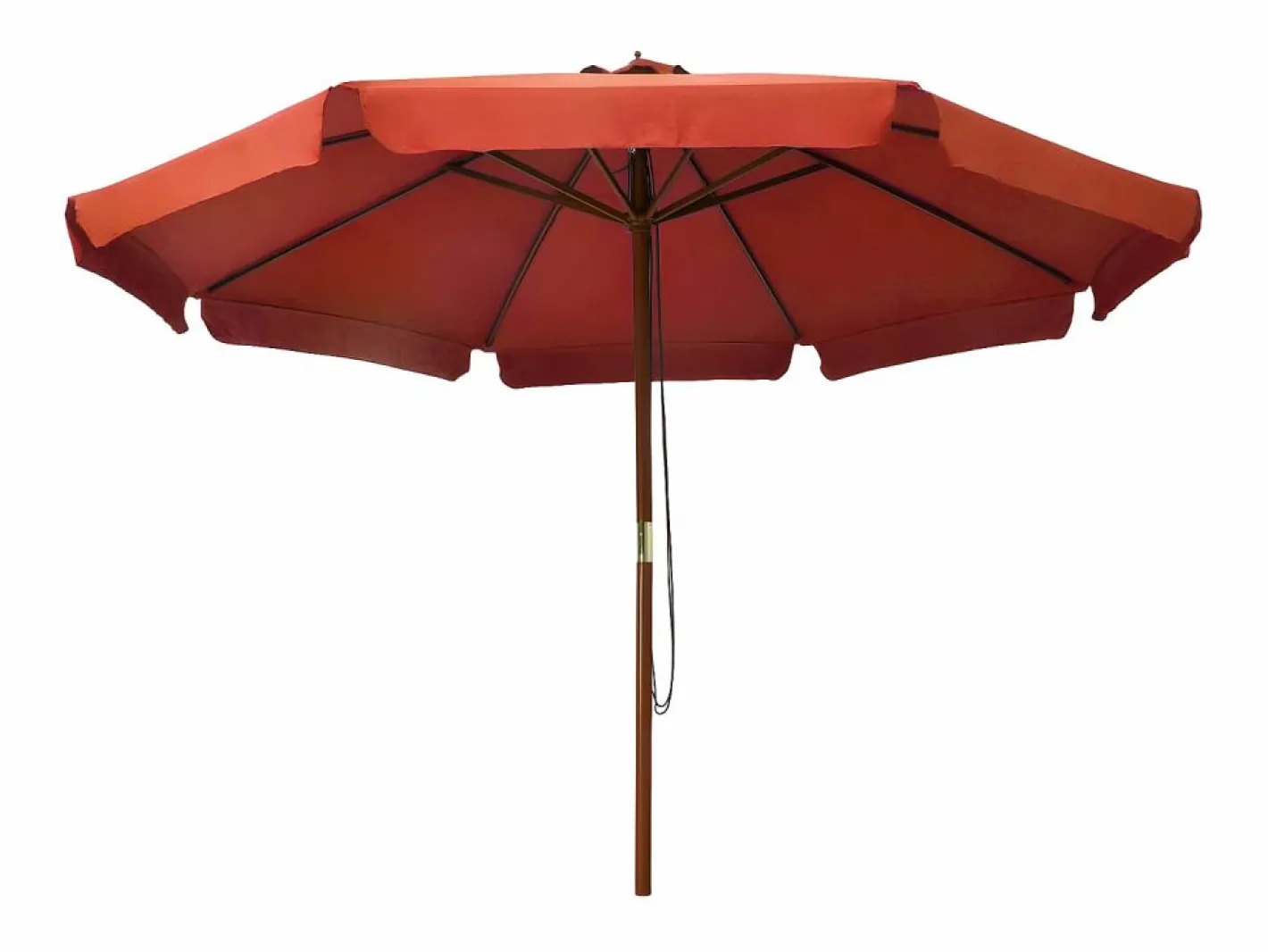 Sombrilla de jardín con palo de madera terracota 330 cm^Clicnbuy Sale