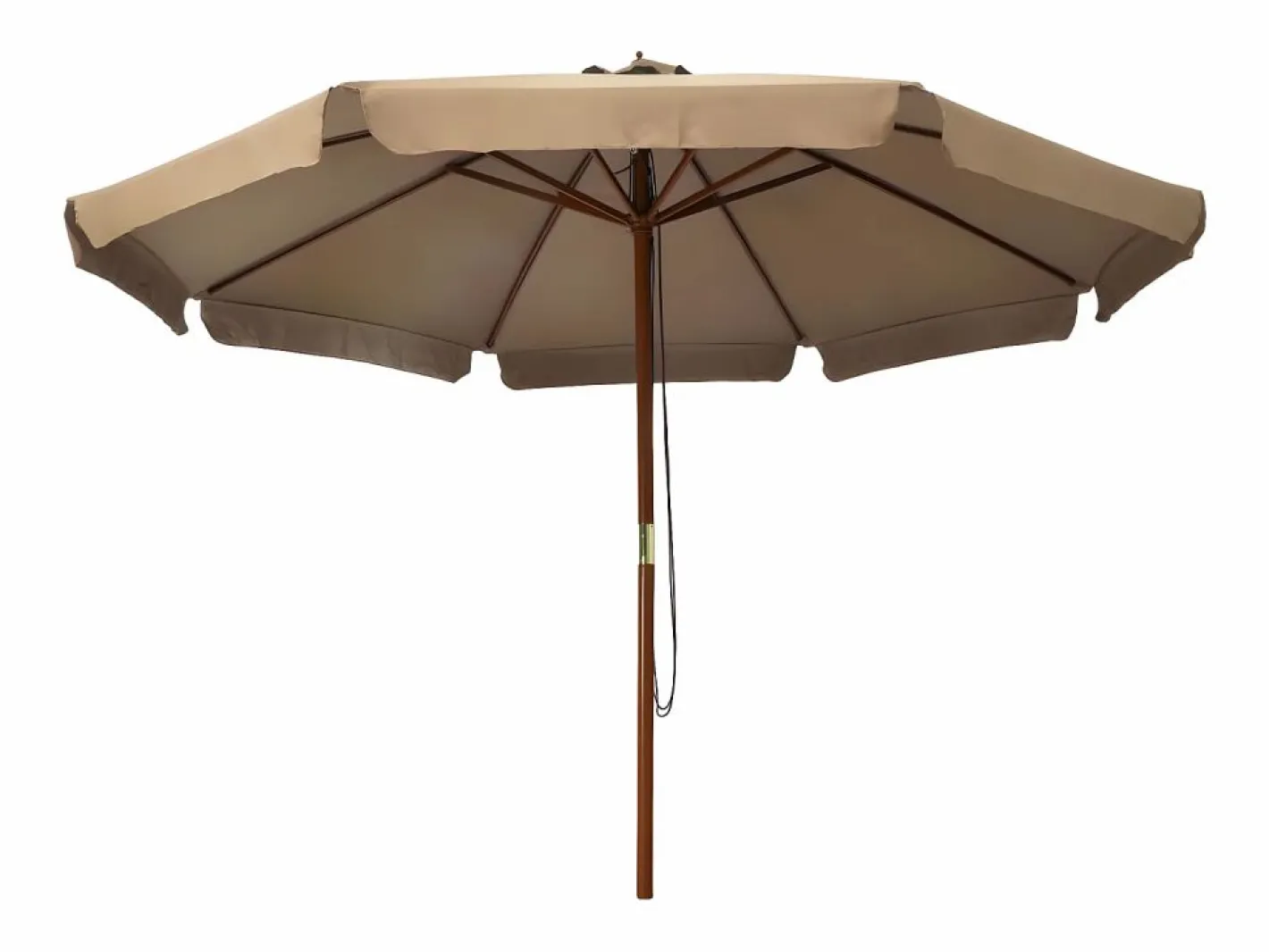 Clicnbuy Sombrilla|Sombrilla de jardín con palo de madera gris 330 cm