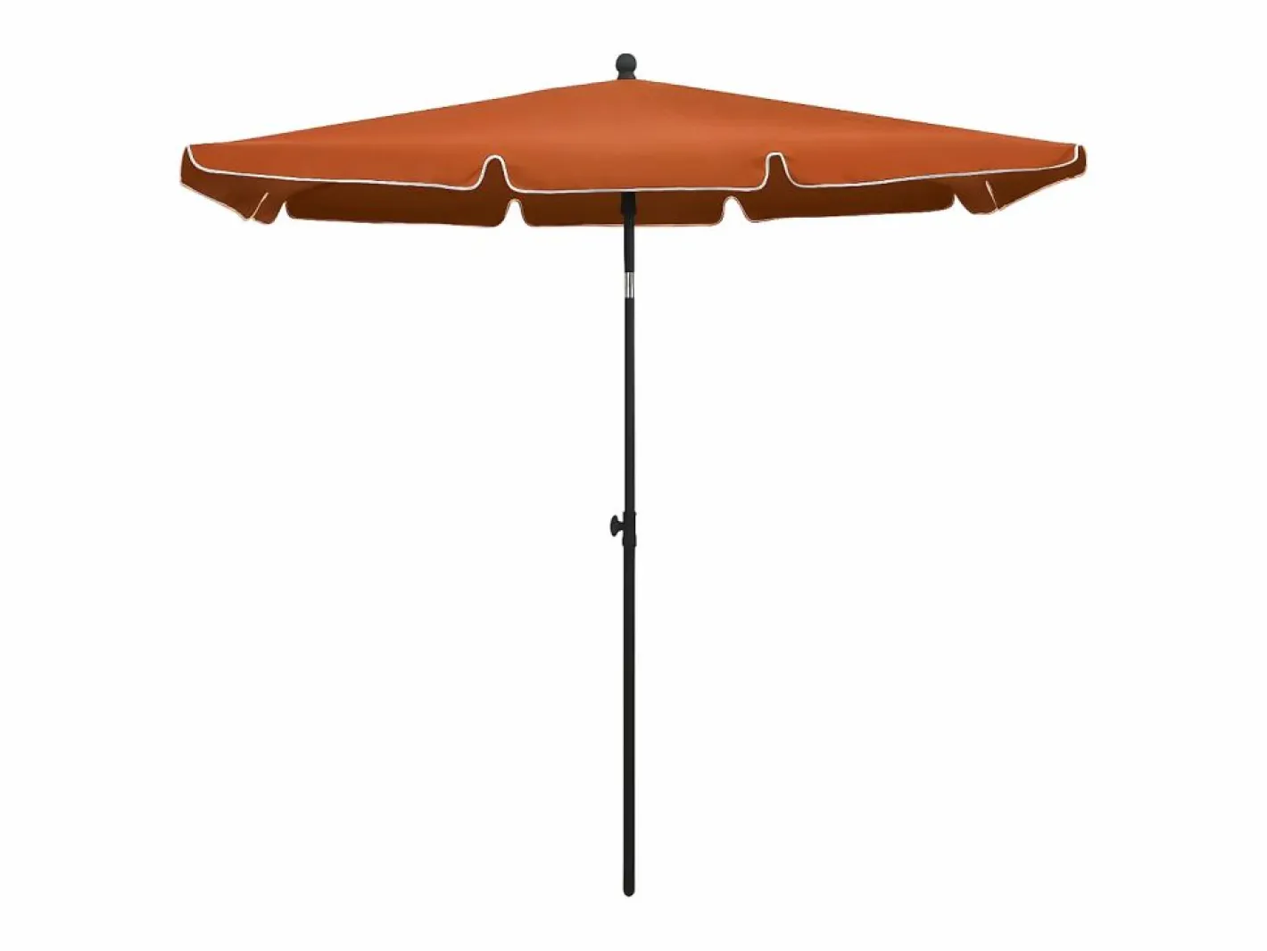 Clicnbuy Sombrilla de jardín con palo terracota 210x140 cm Naranja Hot